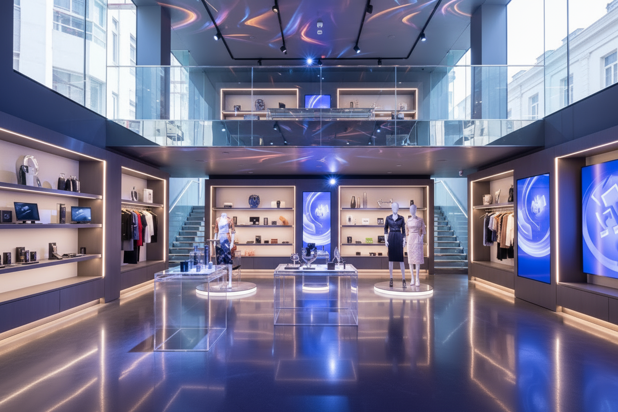 make the room biiger with glass walls and two storys